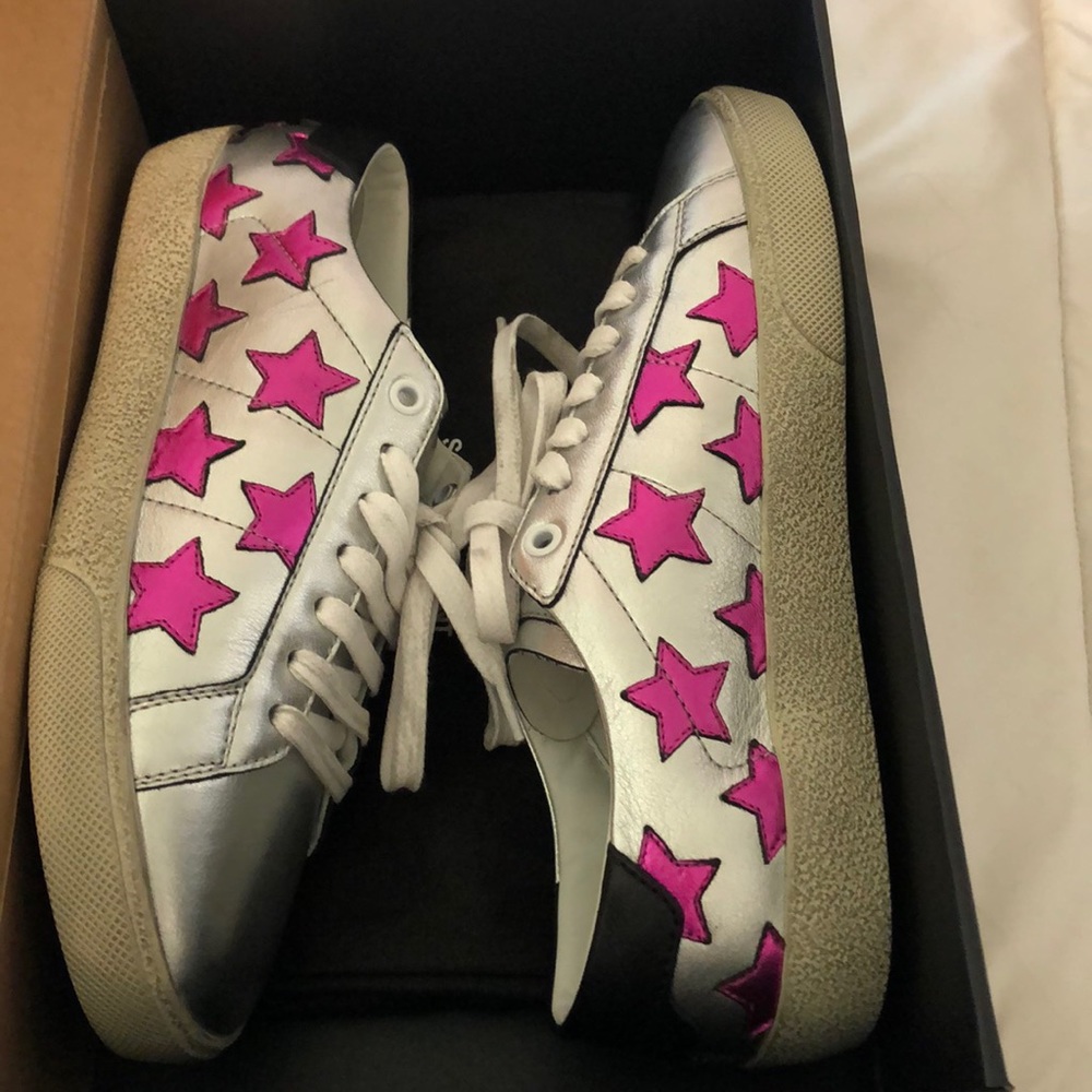 🛑 SOLD❗️NEW Saint Laurent SL06 20 Star Sneakers - Picture 3 of 7
